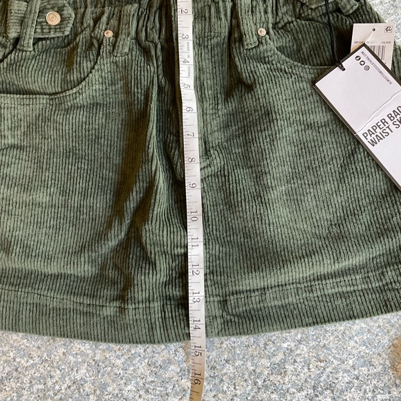 Corduroy Paperbag Mini Skirt - Picture 4 of 9